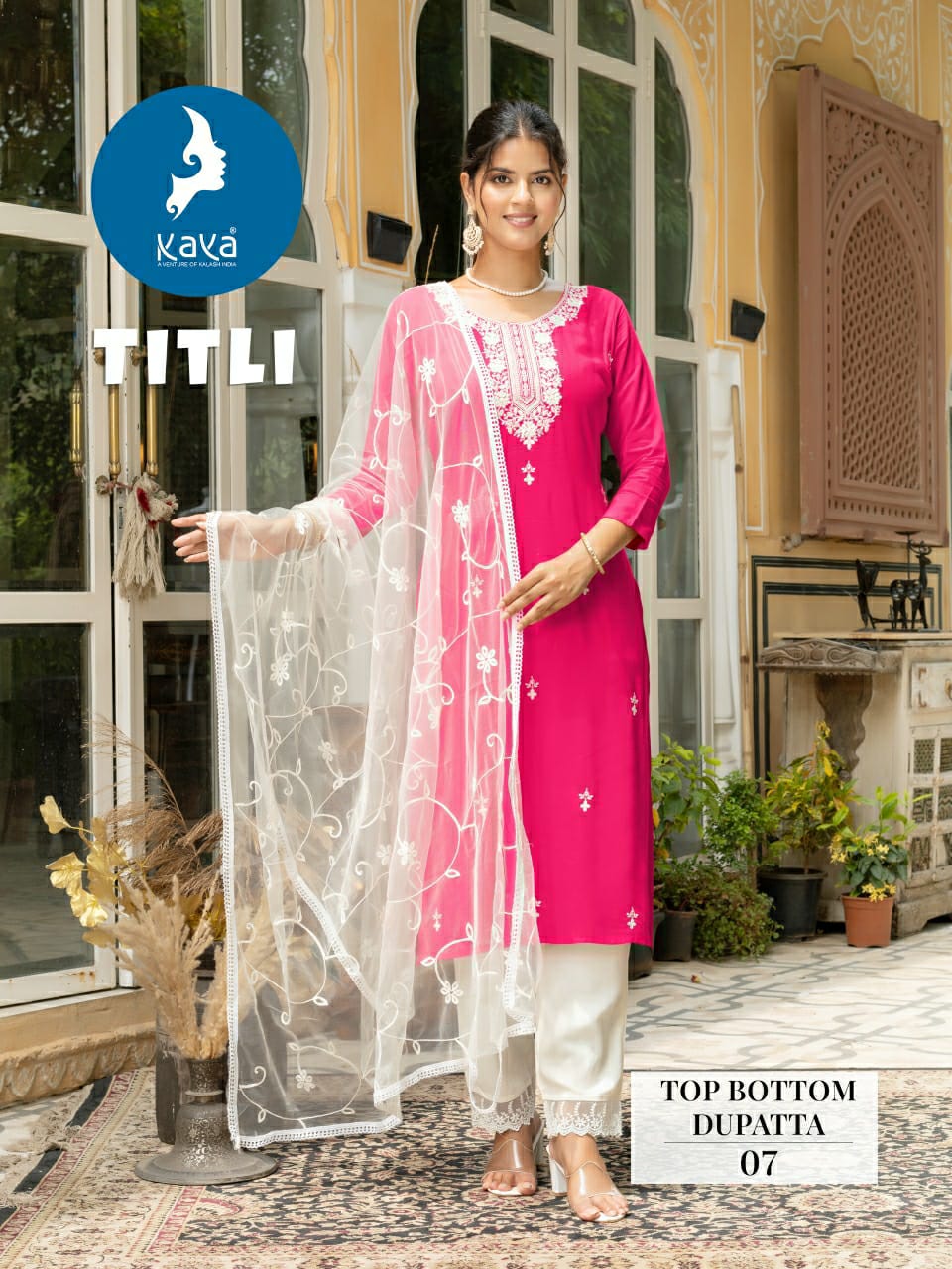 Titli By Kaya Rayon Kurti With Bottom Dupatta Wholesale Market In India